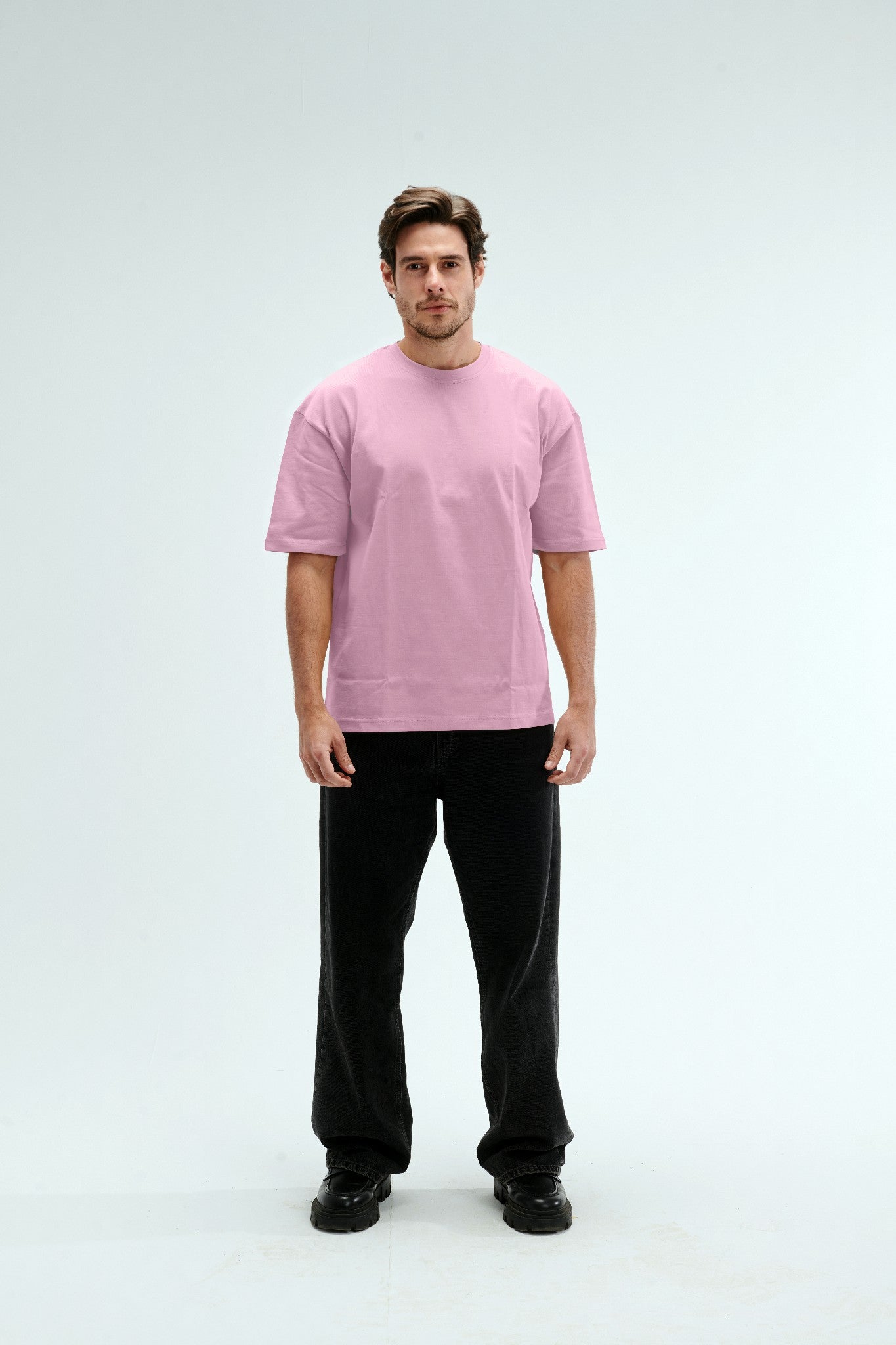 Oversized Fit Baby Pink Male T-Shirt