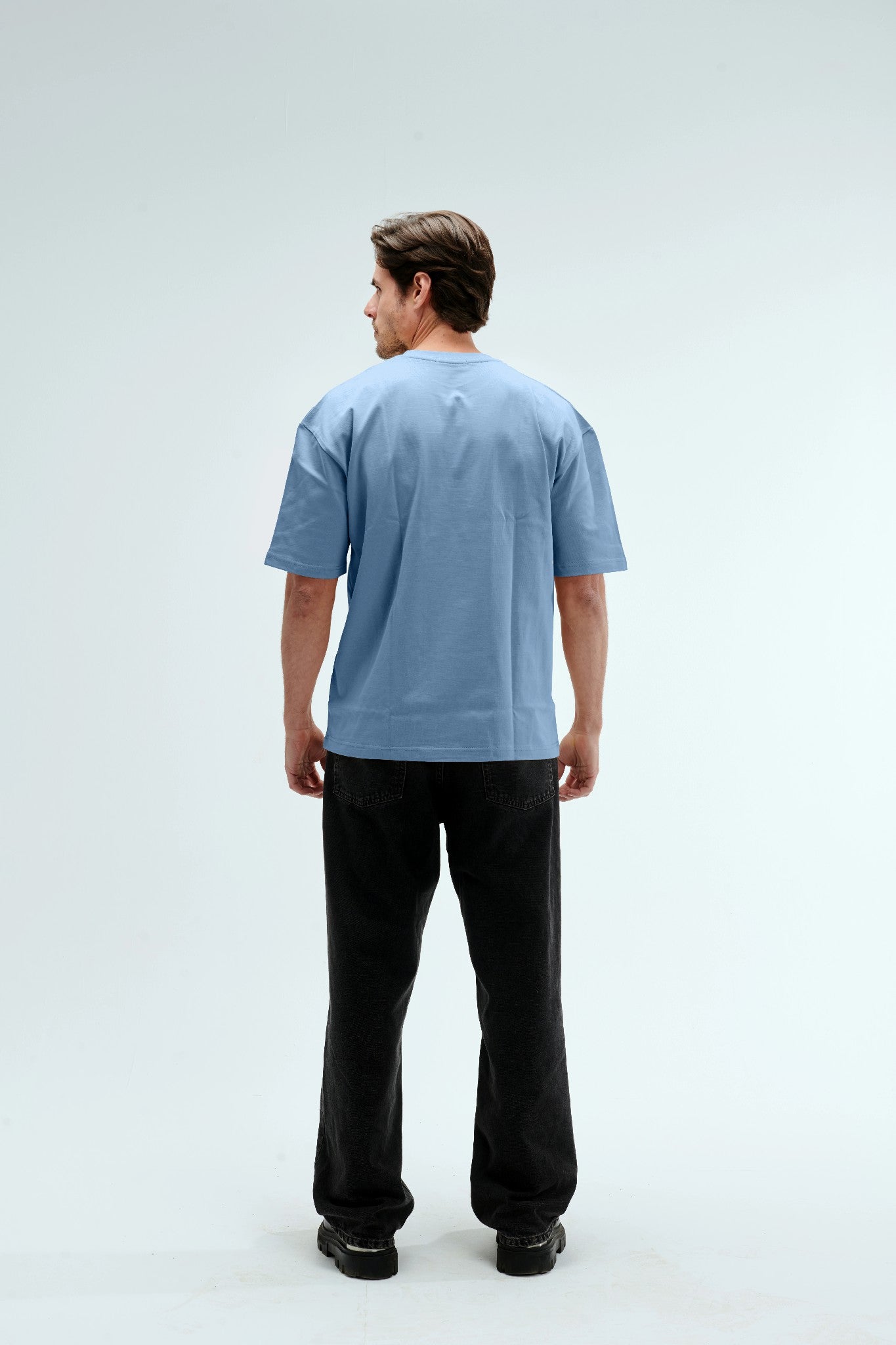 Oversized Fit Baby Blue Male T-Shirt