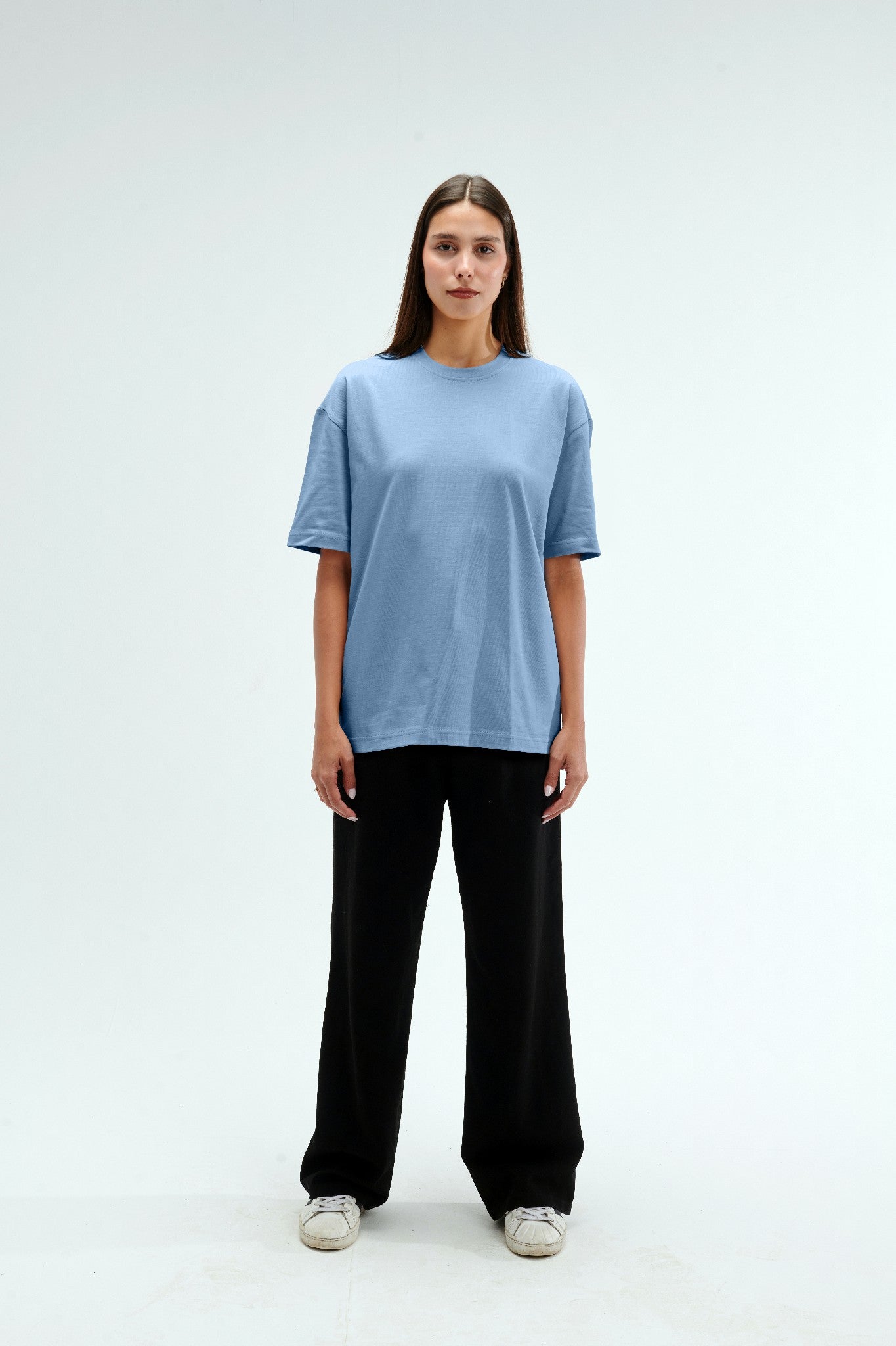 Oversized Fit Baby Blue Female T-Shirt