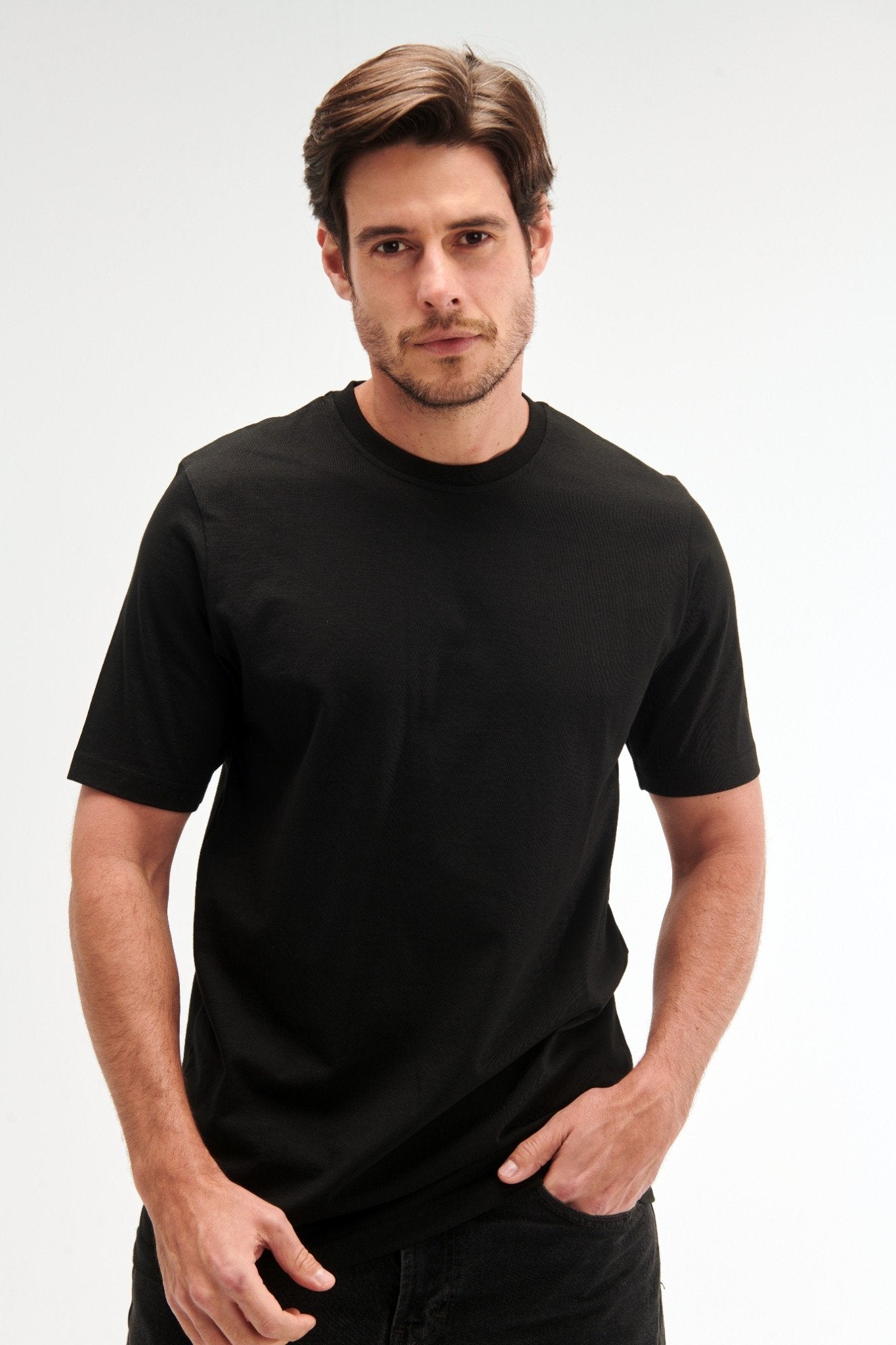 Regular Fit Black Male T-Shirt