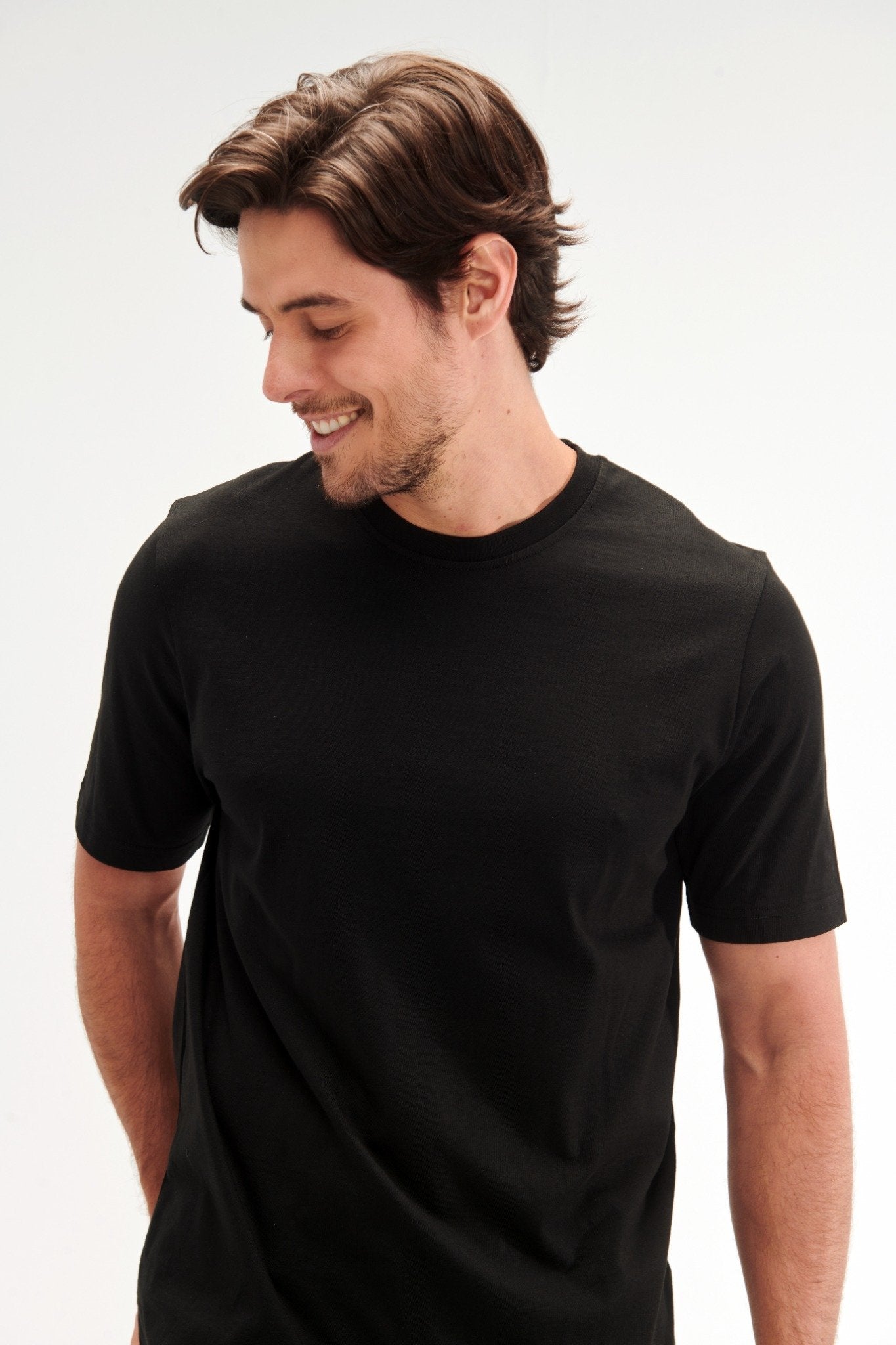 Regular Fit Black Male T-Shirt