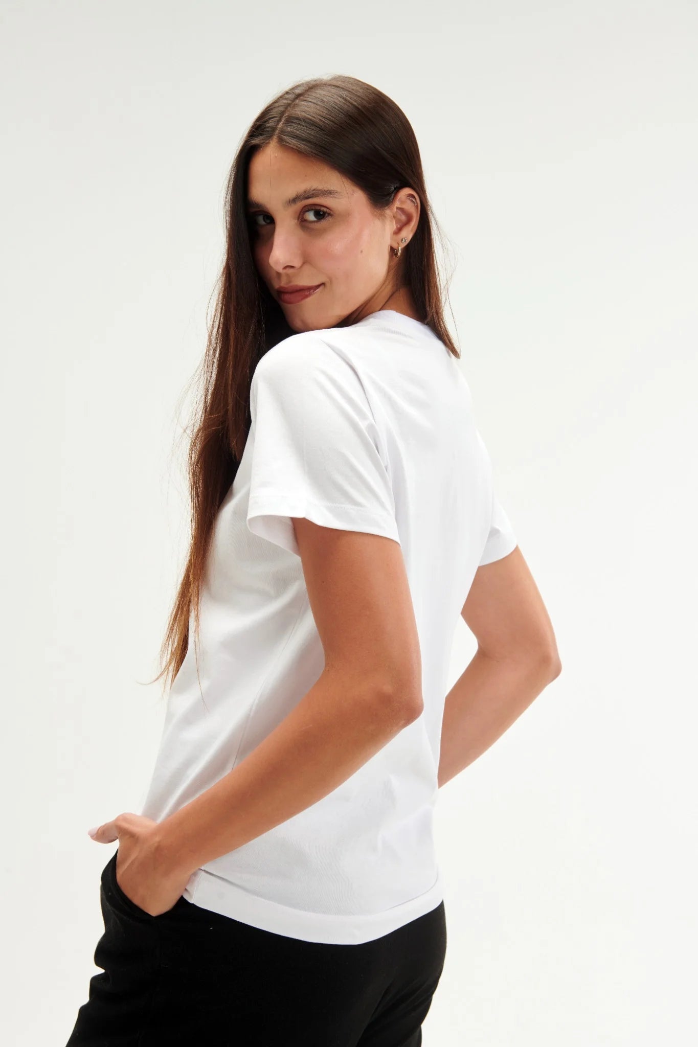 Regular Fit White Female T-Shirt