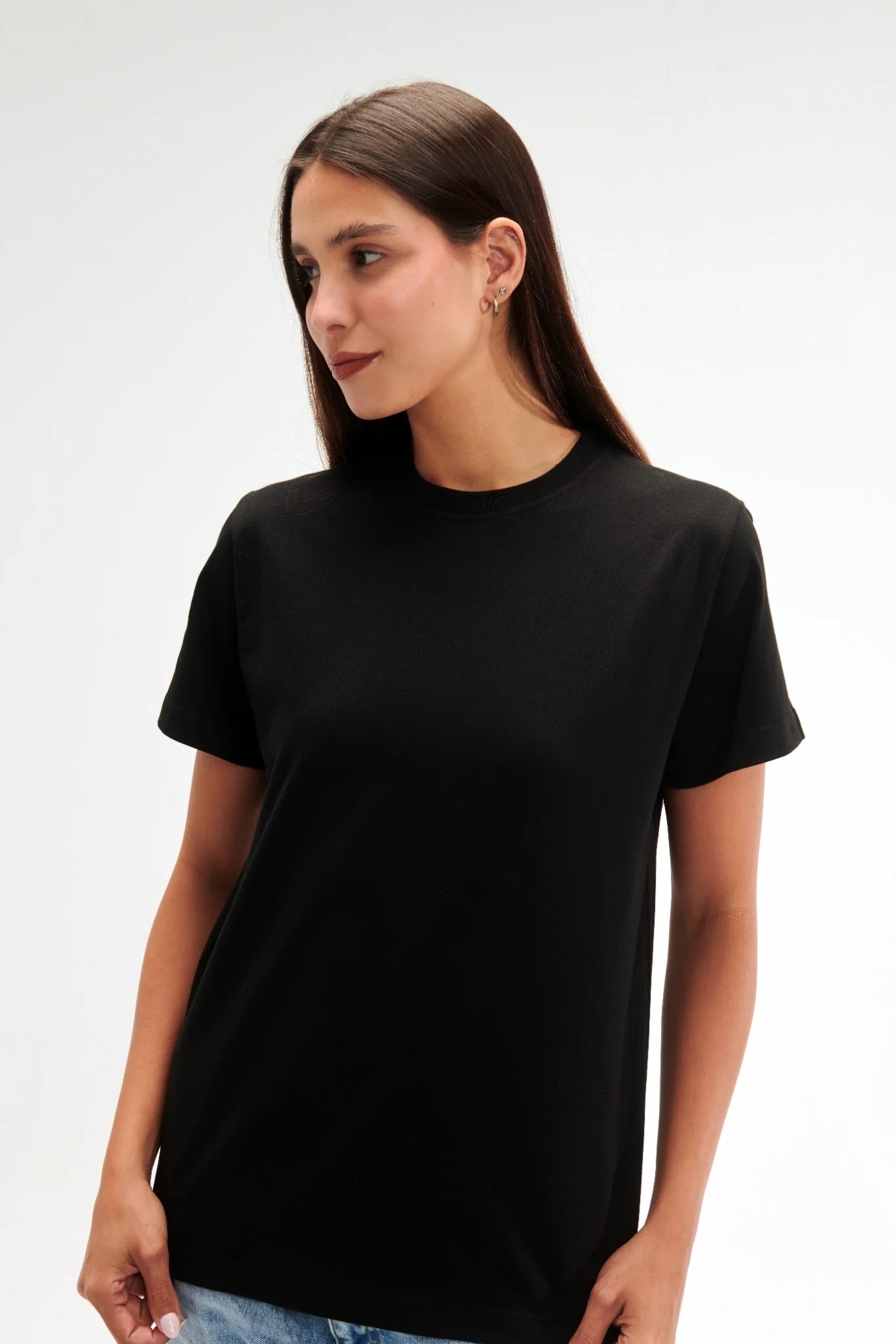 Regular Fit Black Female T-Shirt