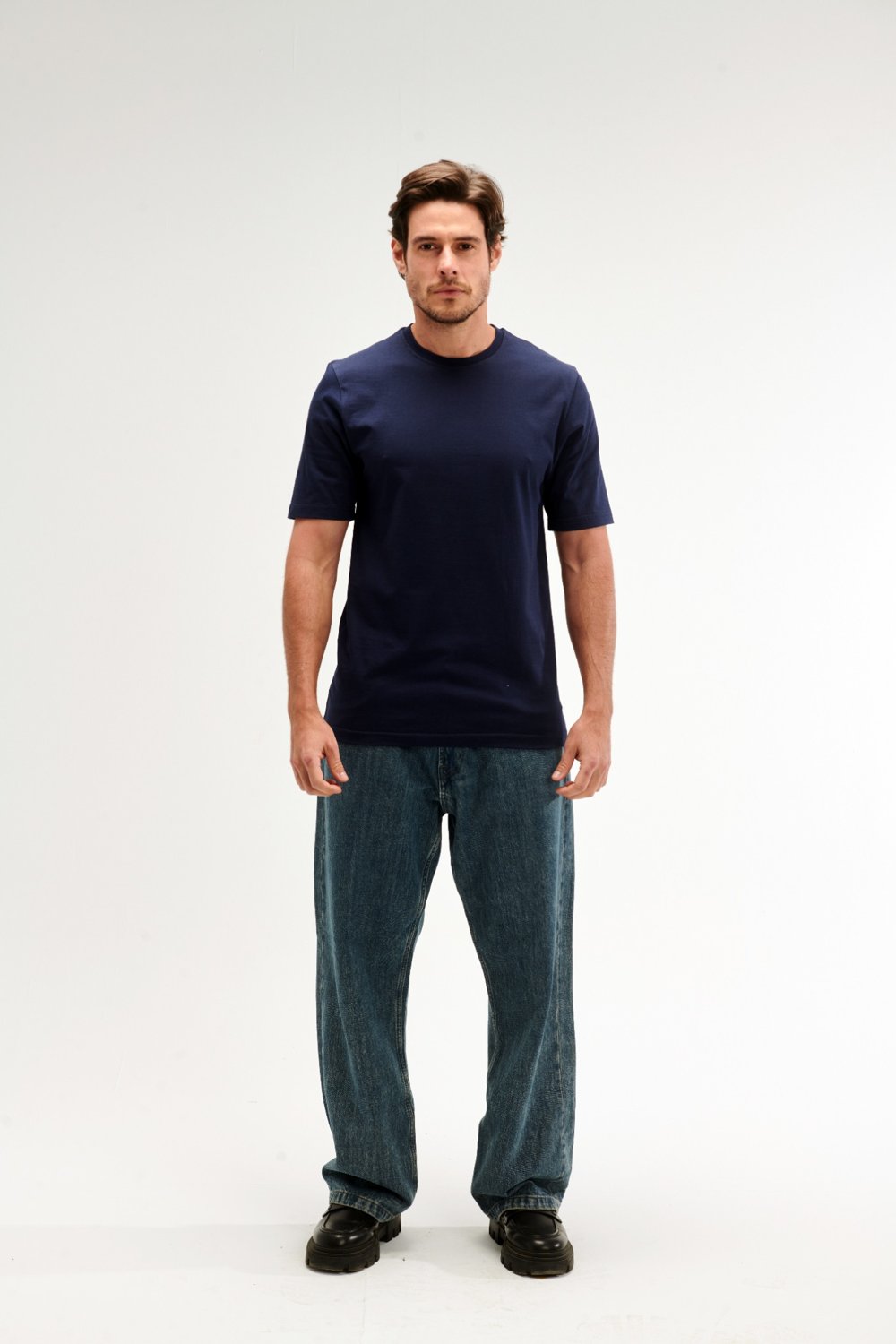 Regular Fit Dark Blue Male T-Shirt