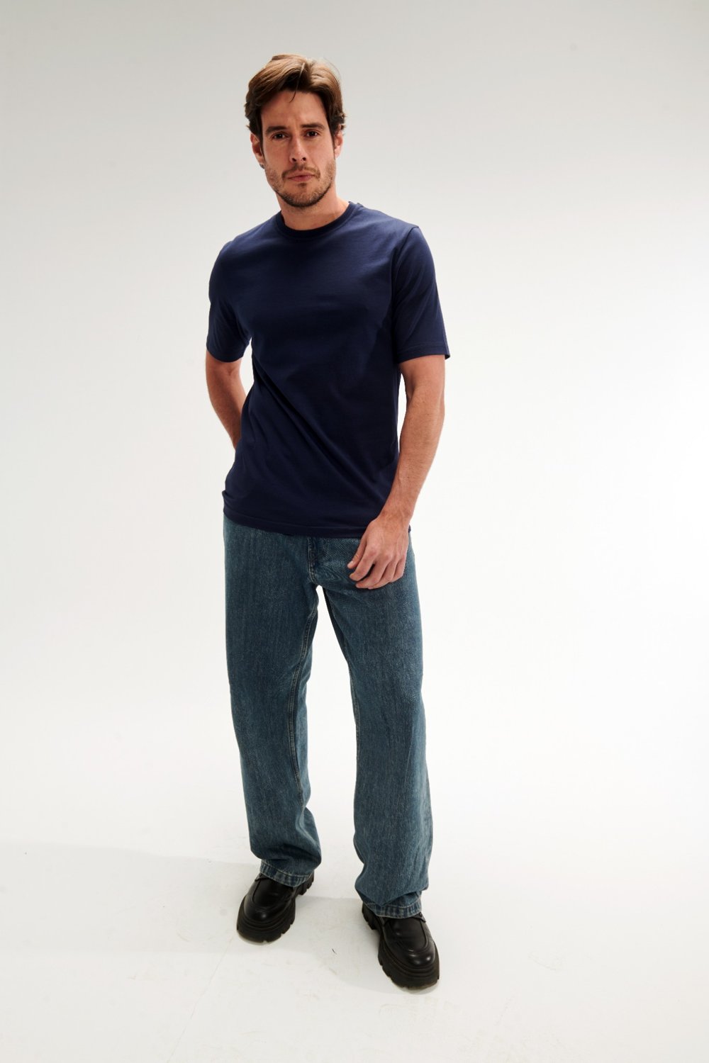 Regular Fit Dark Blue Male T-Shirt