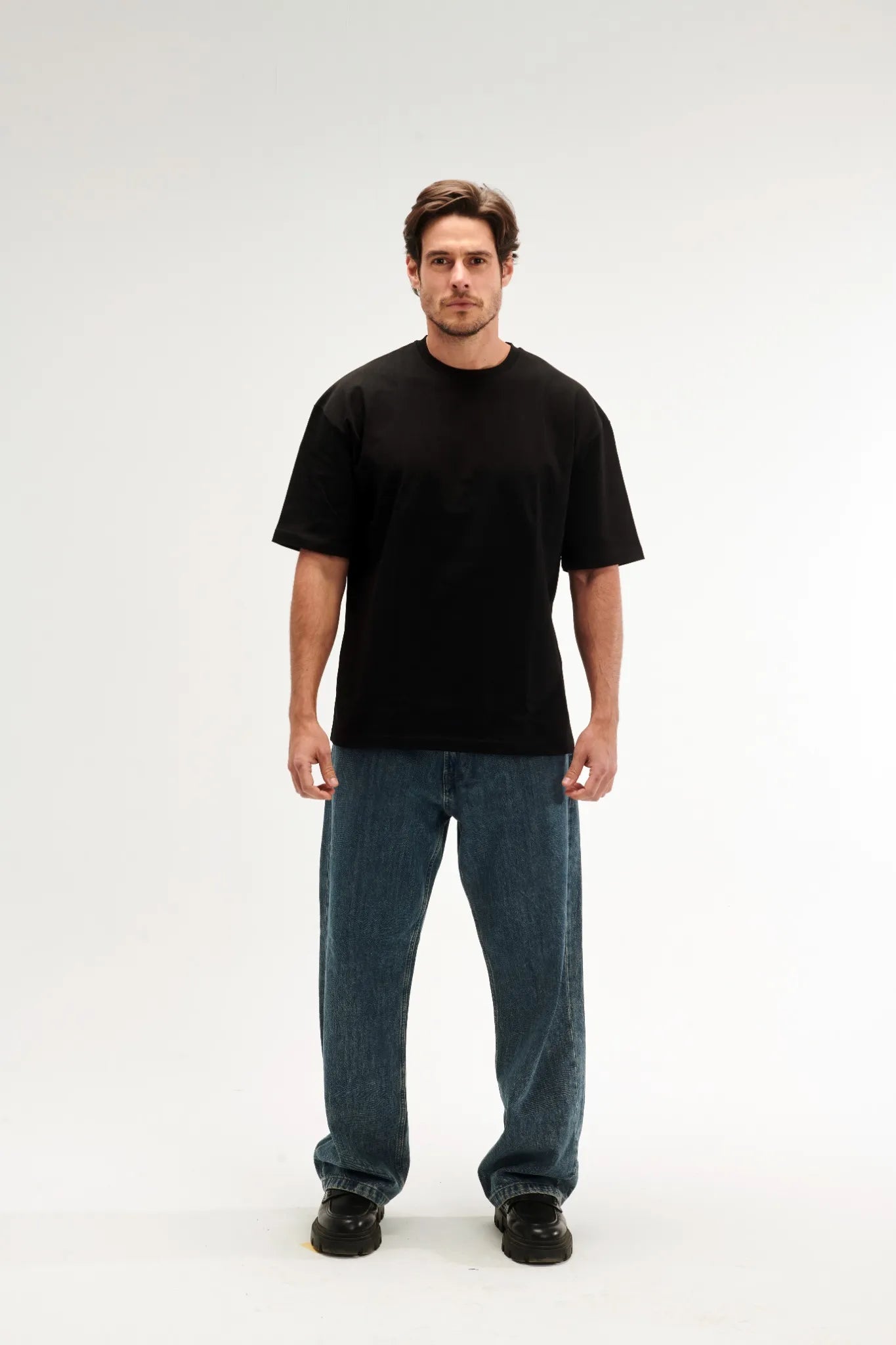 Oversized Fit Black Male T-Shirt