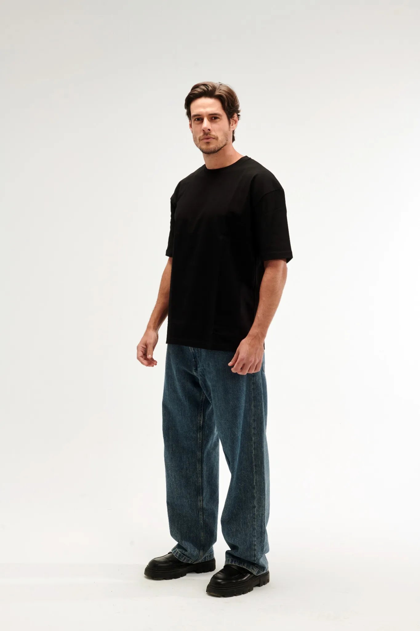 Oversized Fit Black Male T-Shirt