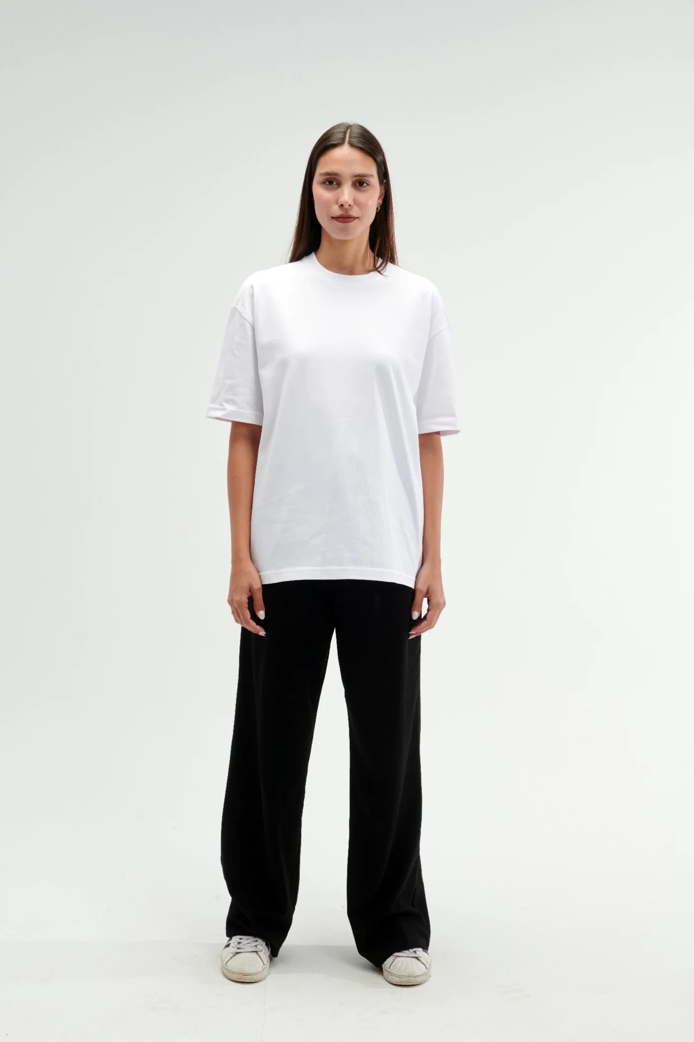 Oversized Fit White Female T-Shirt