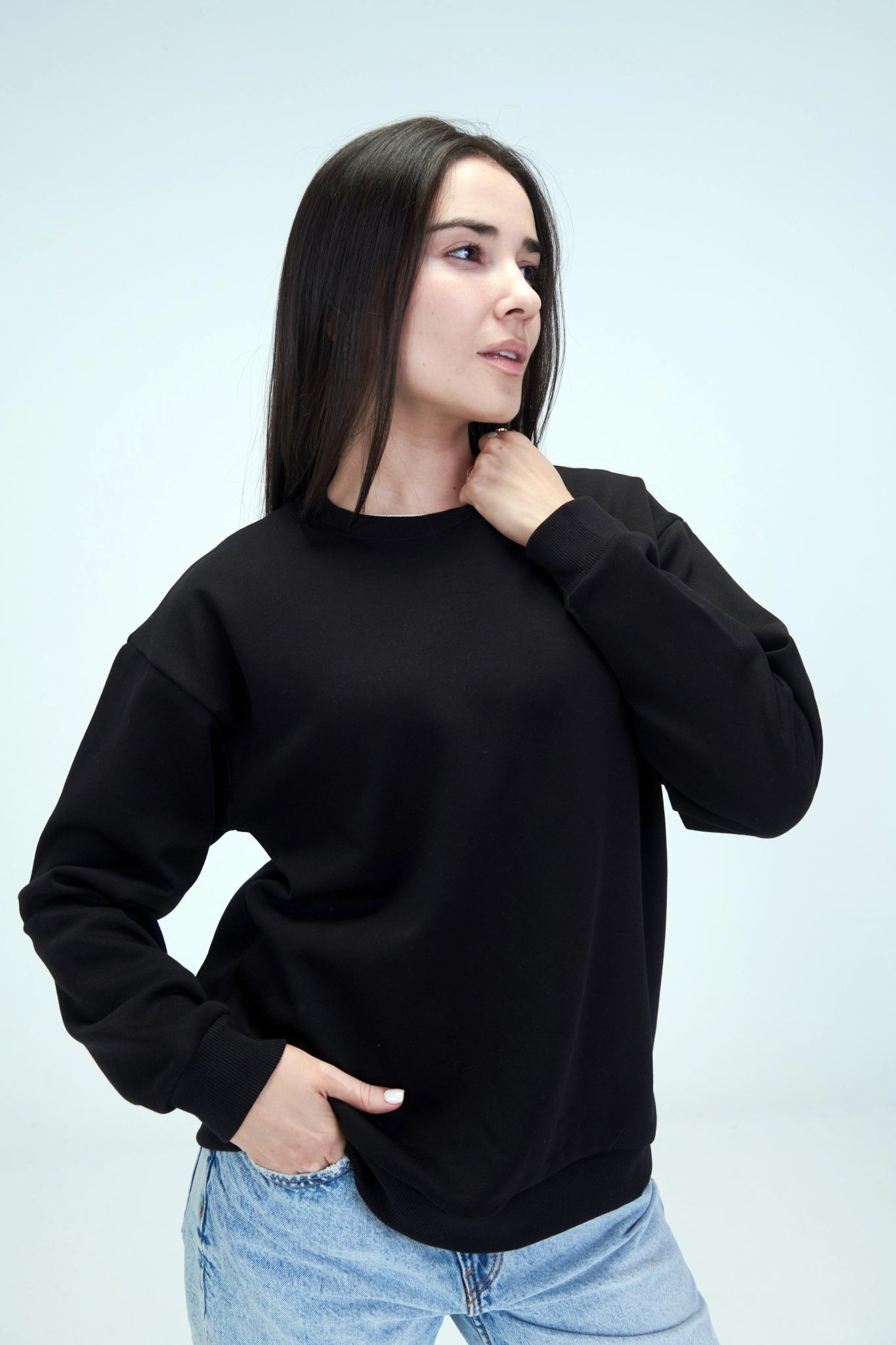 Carbon Black Sweatshirt - Women - Essentials Egypt