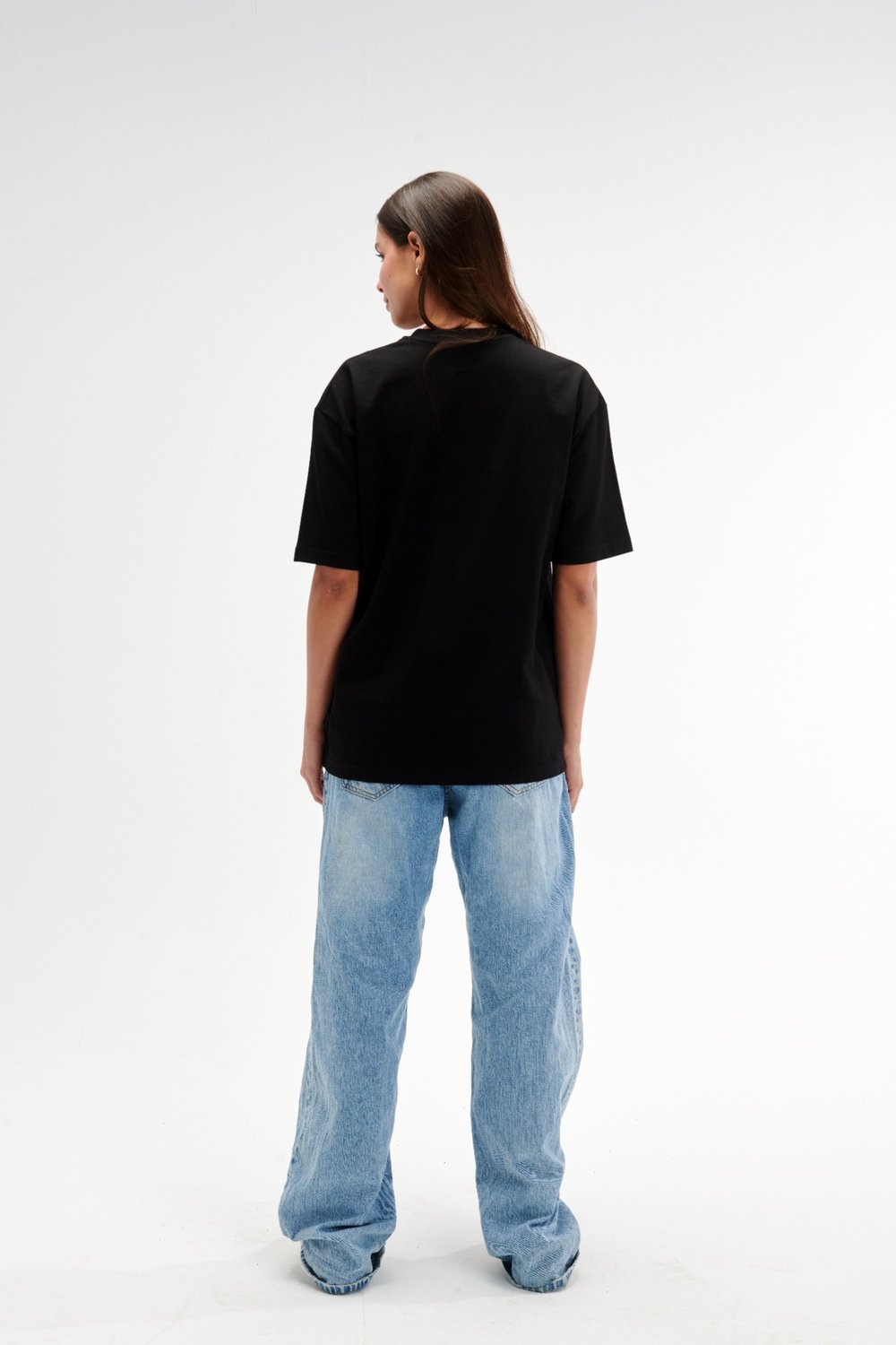 Oversized Fit Black Female T-Shirt