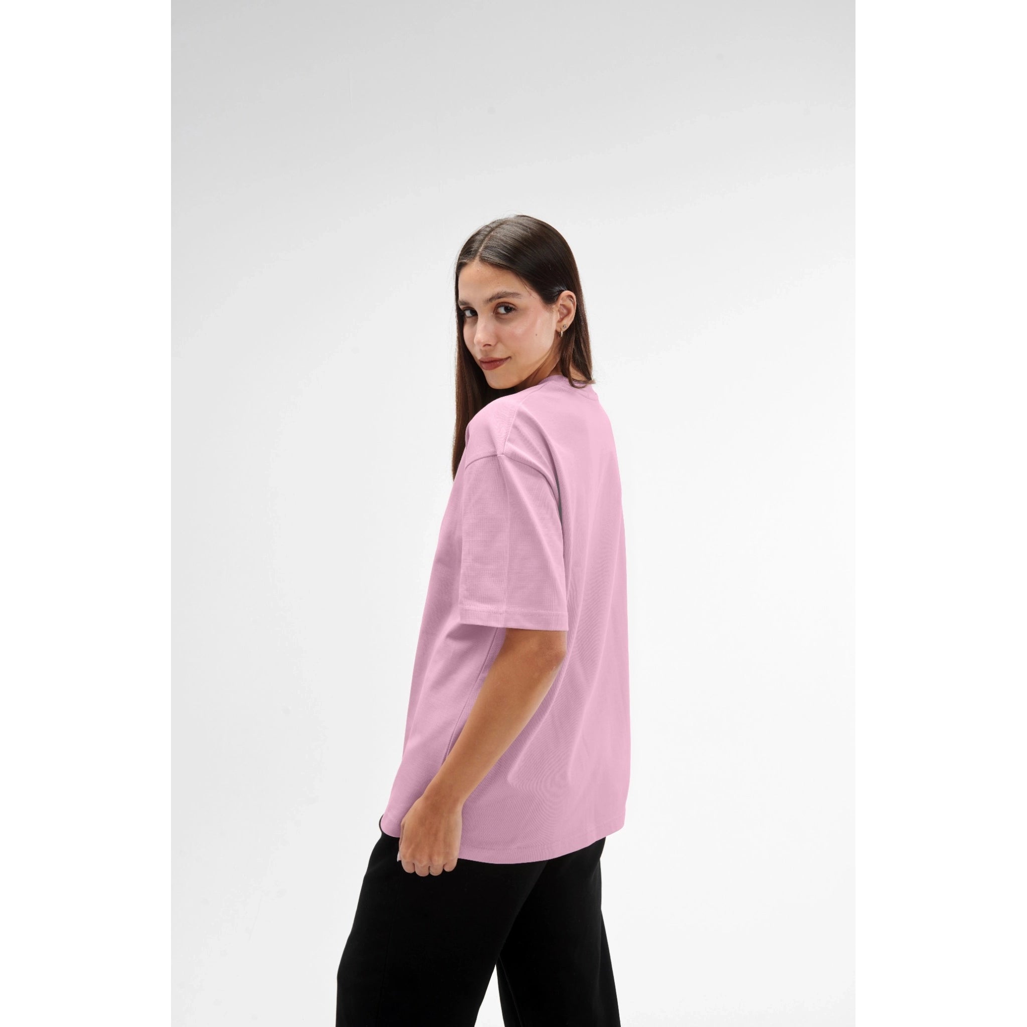 Oversized Fit Baby Pink Female T-Shirt